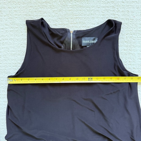FRANK LYMAN | Black Hi-Low Sleeveless Top Sz 6 - Picture 3 of 5